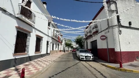 Security plan activated for Virgin of El Rocío procession in Spain, Huelva, ES - Stock Footage 342610690