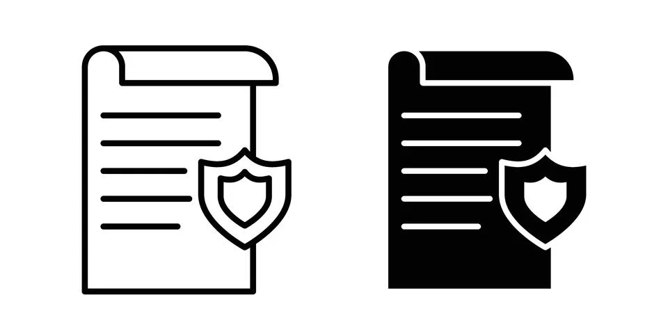 Security policy icon bundle for website design projects イラスト素材