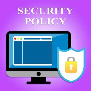  Security Policy Showing Secure Protected And Unauthorized Stock Illustration
