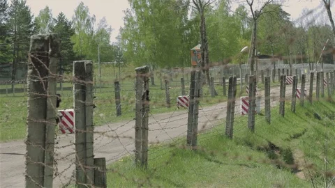 Security post in the military unit Stock Footage 75840071