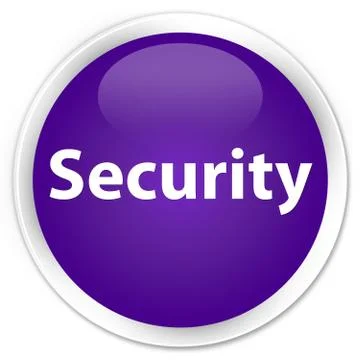 Security premium purple round button Stock Illustration