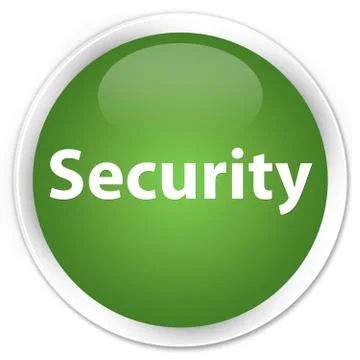 Security premium soft green round button Stock Illustration