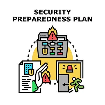 Security preparedness plan representing emergency safety measures Ilustración de archivo