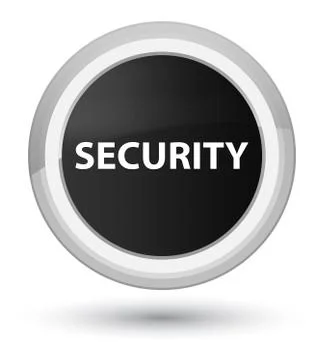 Security prime black round button Illustrazione stock