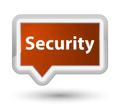 Security prime brown banner button Stock Illustration