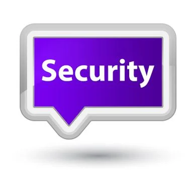 Security prime purple banner button Stock Illustration