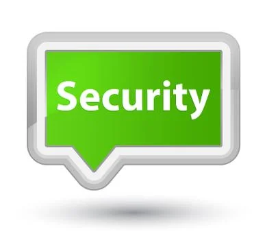 Security prime soft green banner button Stock Illustration