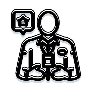 Security professional receiving high review rating Stock Illustration