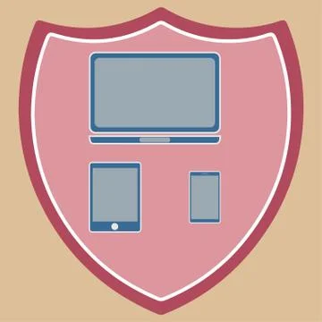 Security protection for electronic devices Stock Illustration