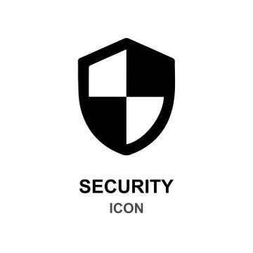Security Protection Icon in black. Vector EPS 10 Stock Illustration