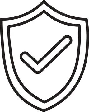Security Protection Shield Checkmark Icon Stock Illustration