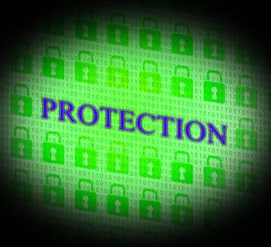 Security protection showing unauthorized forbidden and encryption Stockillustratie