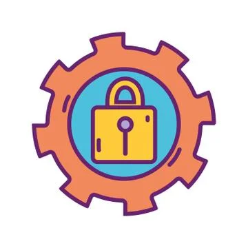 Security protection work strategy digital marketing Illustrazione stock