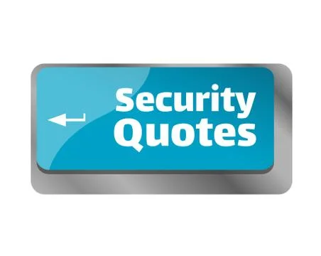 Security quotes . Close up of keyboard, enter computer key. Stock Illustration