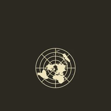 Security radar of map Stock Illustration