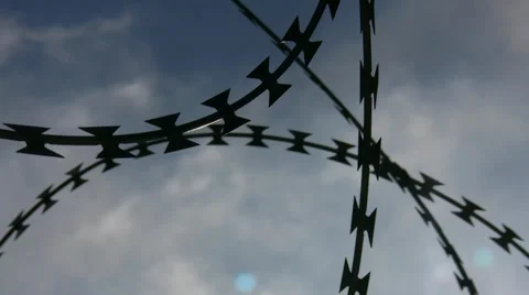 Security razor wire 動画素材 36488695