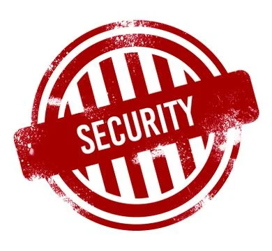 Security - red grunge button, stamp Stock-Illustration