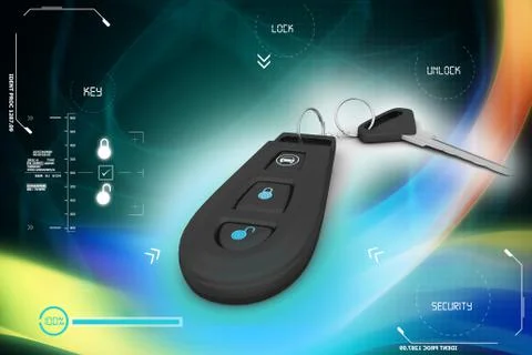 Security remote control for your car Illustrazione stock