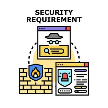 Security requirement concept with digital data protection Stock Illustration