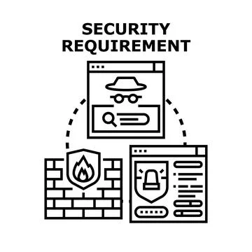 Security requirement concept with digital data protection Stock Illustration