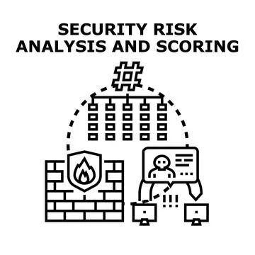 Security risk analysis and scoring vector concept イラスト素材