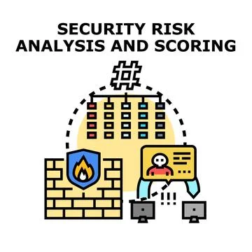 Security risk analysis and scoring vector concept Stock Illustration