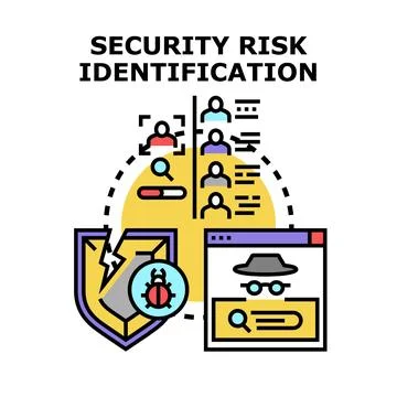 Security risk identification process discovering data privacy threats Illustration
