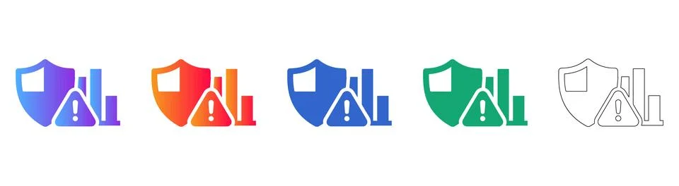 Security Risk Shield Performance Icons イラスト素材