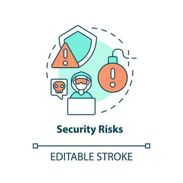 Security risks concept icon Stock Illustration
