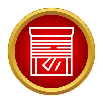 Security roller shutter icon for home protection Stock Illustration