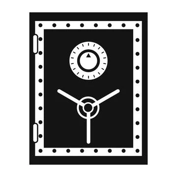 Security safe black simple icon Stock Illustration