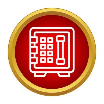 Security safe box with digital keypad icon Illustration