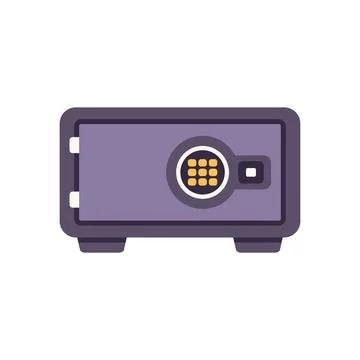 Security safe box with electronic code lock Stock Illustration