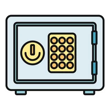 Security safe box with electronic keypad lockdown system Stock Illustration