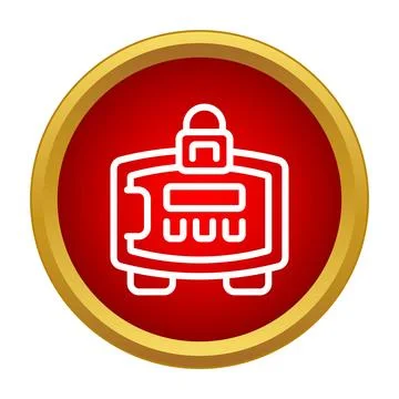 Security safe box icon banking protection concept 스톡 일러스트