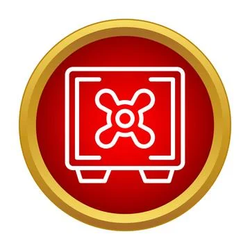 Security safe box icon with combination lock Stock Illustration