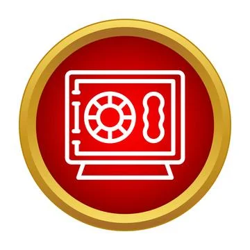 Security safe box icon protecting valuable assets Stock Illustration
