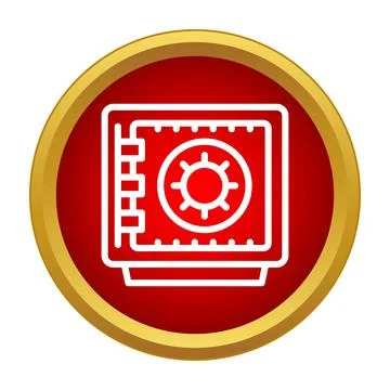 Security safe box protecting financial assets icon Illustrazione stock