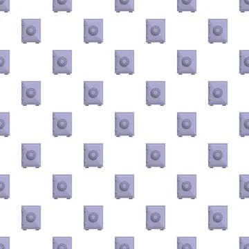 Security safe boxes seamless pattern background Stock Illustration