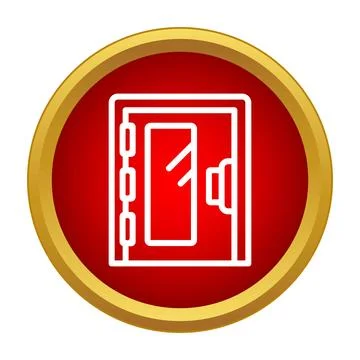 Security safe door icon for protection and access Stock Illustration