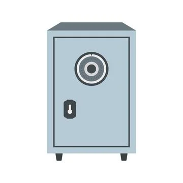 Security safe flat icon Stock Illustration