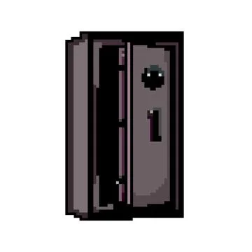 Security safe game pixel art vector illustration 스톡 일러스트