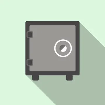 Security safe icon, flat style Stockillustratie