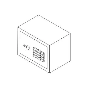 Security safe icon, isometric 3d style Illustrazione stock