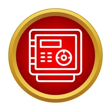 Security safe icon protecting valuable assets concept Illustrazione stock