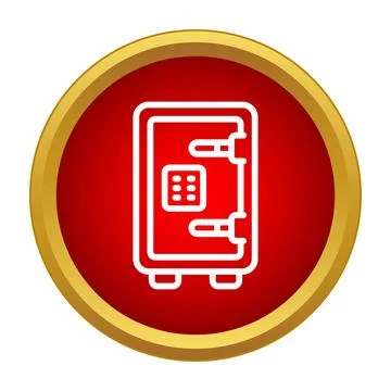Security safe icon protecting valuables and finance Illustrazione stock