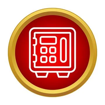 Security safe icon representing financial protection and savings Stock Illustration