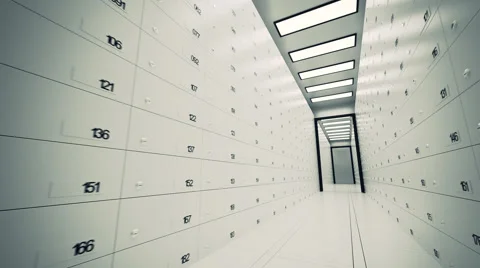 Security Safe Lockers. Money Wealth Secure Stock Footage