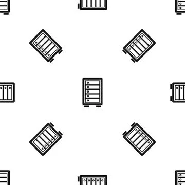 Security safe pattern seamless black Stockillustratie
