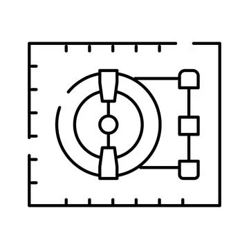 Security safe vault combination lock protection concept Ilustración de archivo